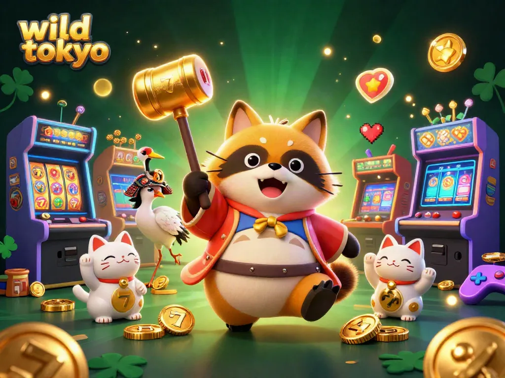 Engage with Wild Tokyo as cheerful characters bring luck amidst vibrant slot reels and game elements.